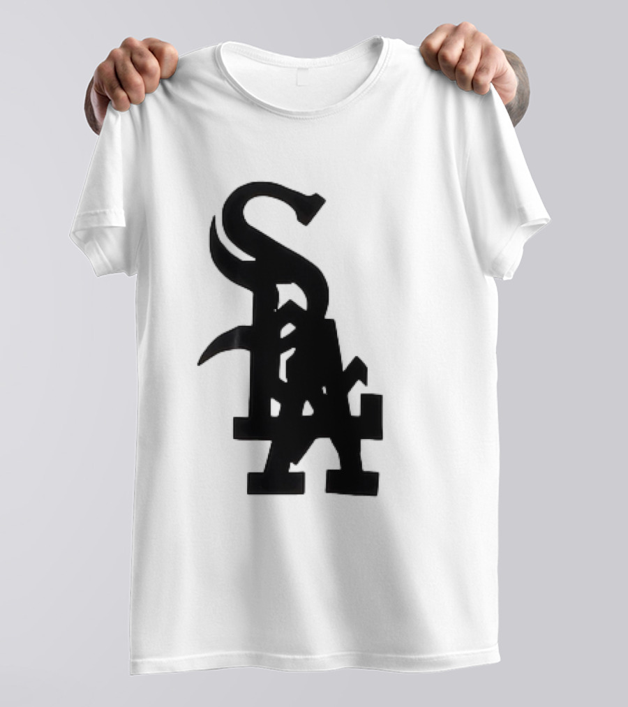 Chicago White Sox And Los Angeles Dodgers Logo Combination T-Shirt