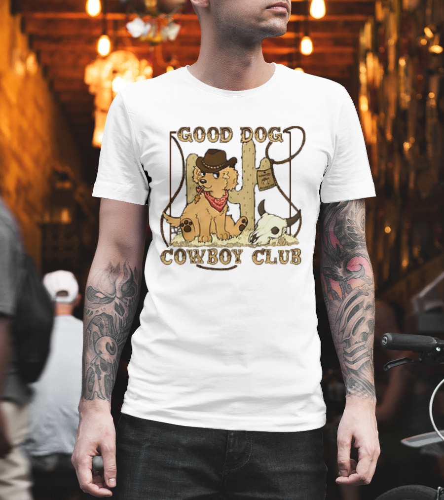Good Dog Cowboy Club Cactus And Skull T-Shirt
