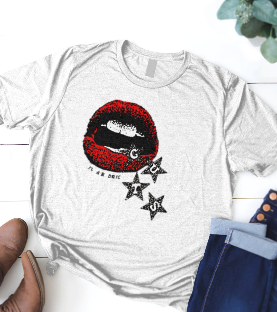 Olivia Rodrigo Guts Red Lips With Stars T-Shirt