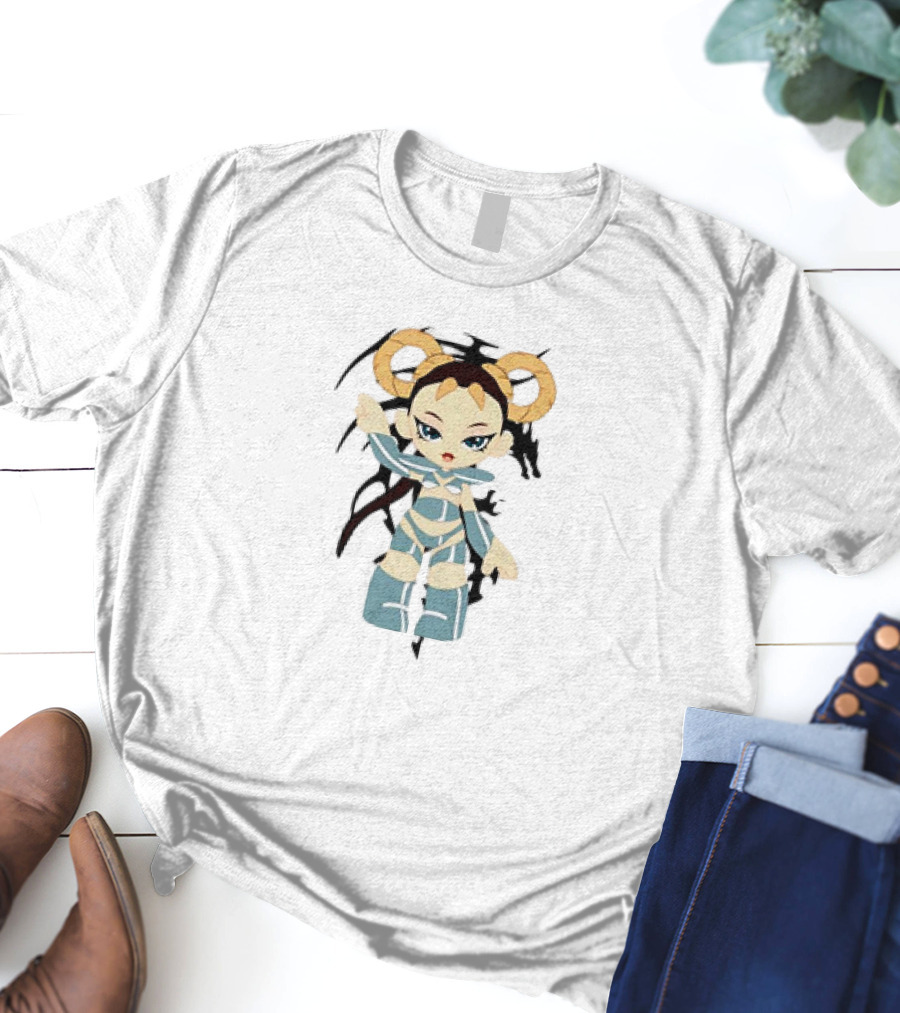 Playera Las Eras El Dragon Anime Girl With Horns Character T-Shirt
