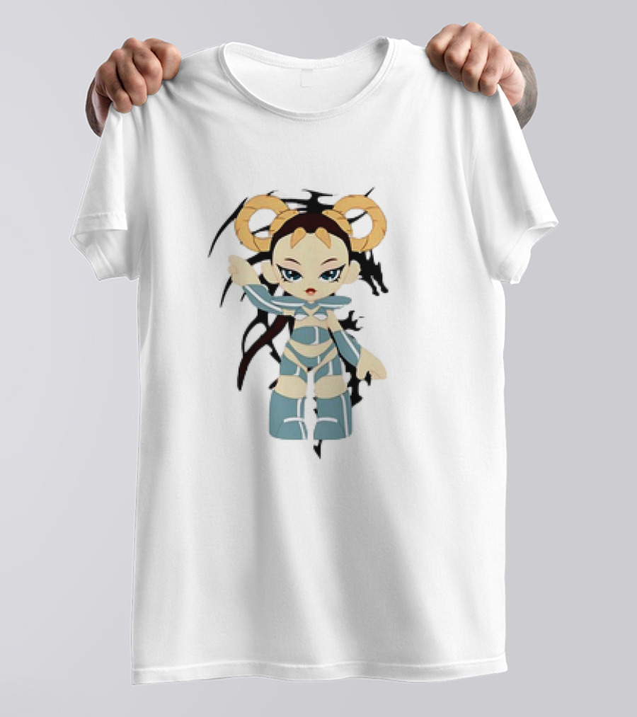 Playera Las Eras El Dragon Anime Girl With Horns Character T-Shirt