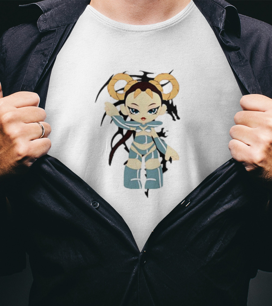 Playera Las Eras El Dragon Anime Girl With Horns Character T-Shirt