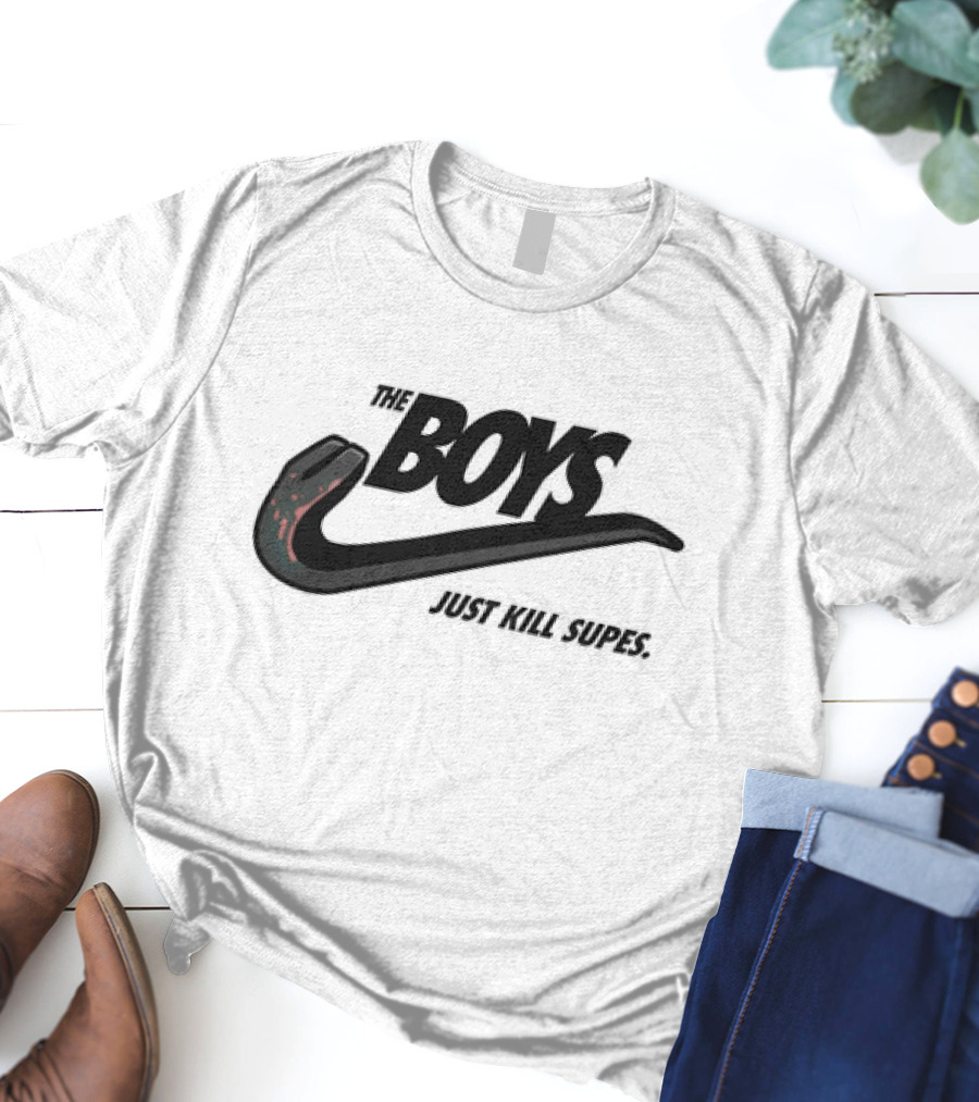 The Boys Just Kill Supes Snake Swoosh T-Shirt