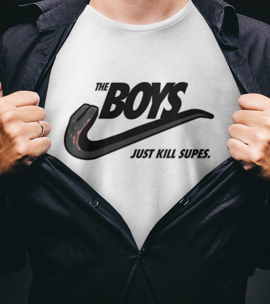 The Boys Just Kill Supes Snake Swoosh T-Shirt