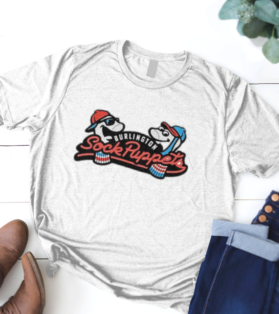 Burlington Sock Puppets Baseball Team Mascots T-Shirt