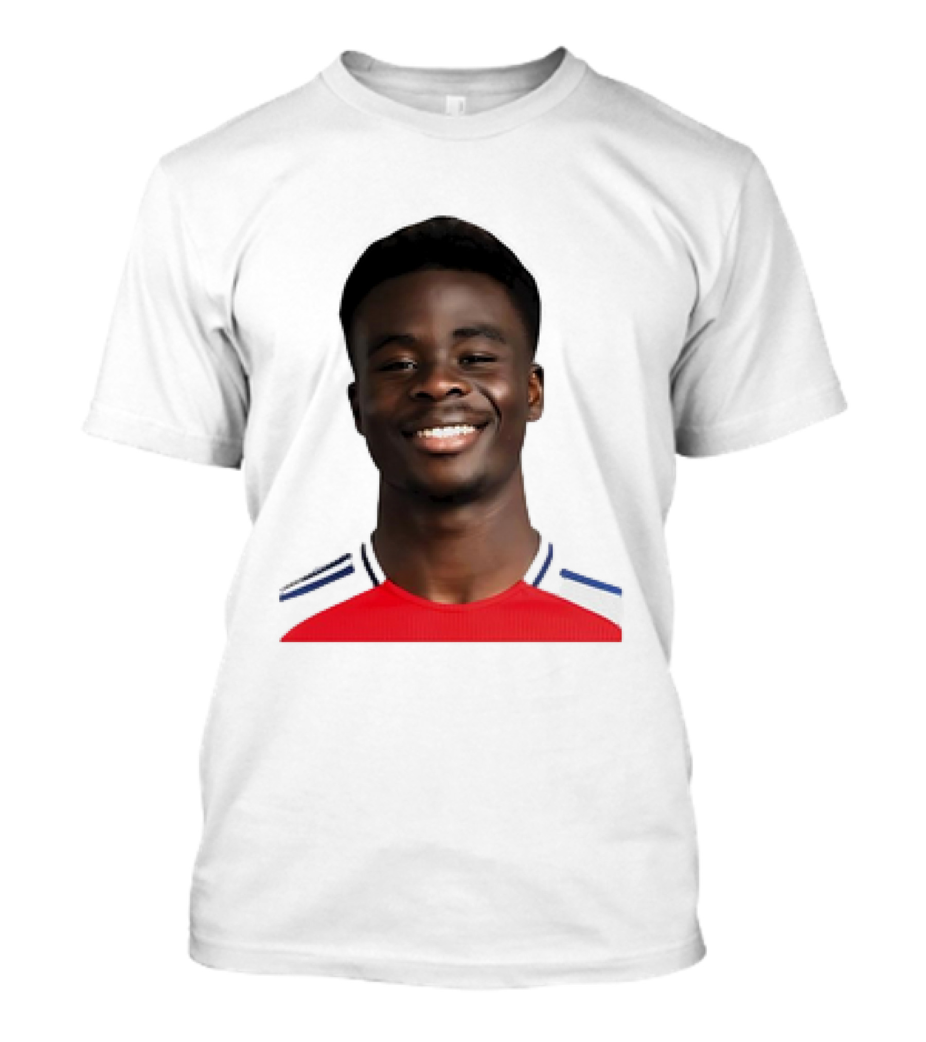 Bukayo Saka Arsenal F.C. Player Icon With Red Jersey T-Shirt