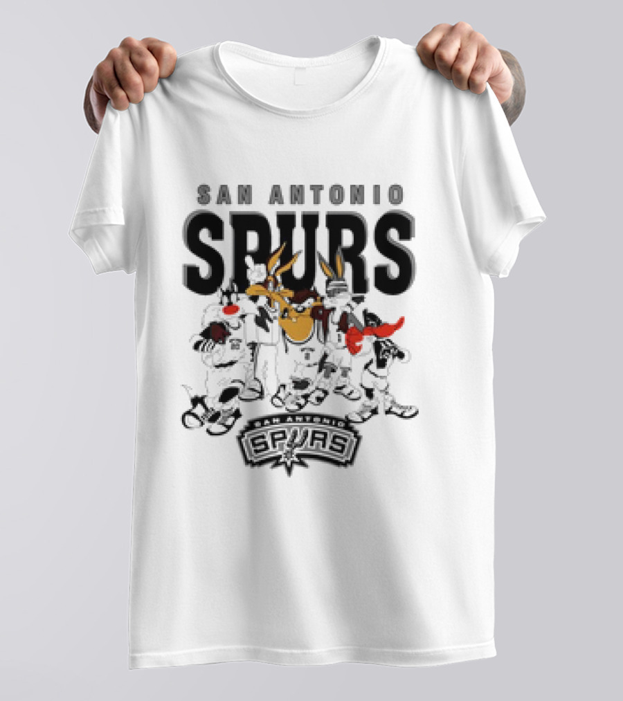 San Antonio Spurs Looney Tunes NBA Basketball Characters T-Shirt