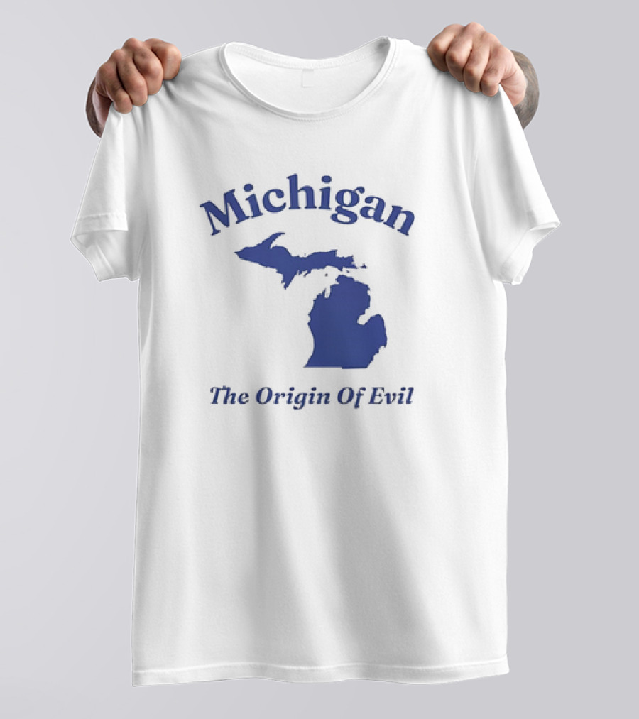 Michigan The Origin Of Evil Map T-Shirt