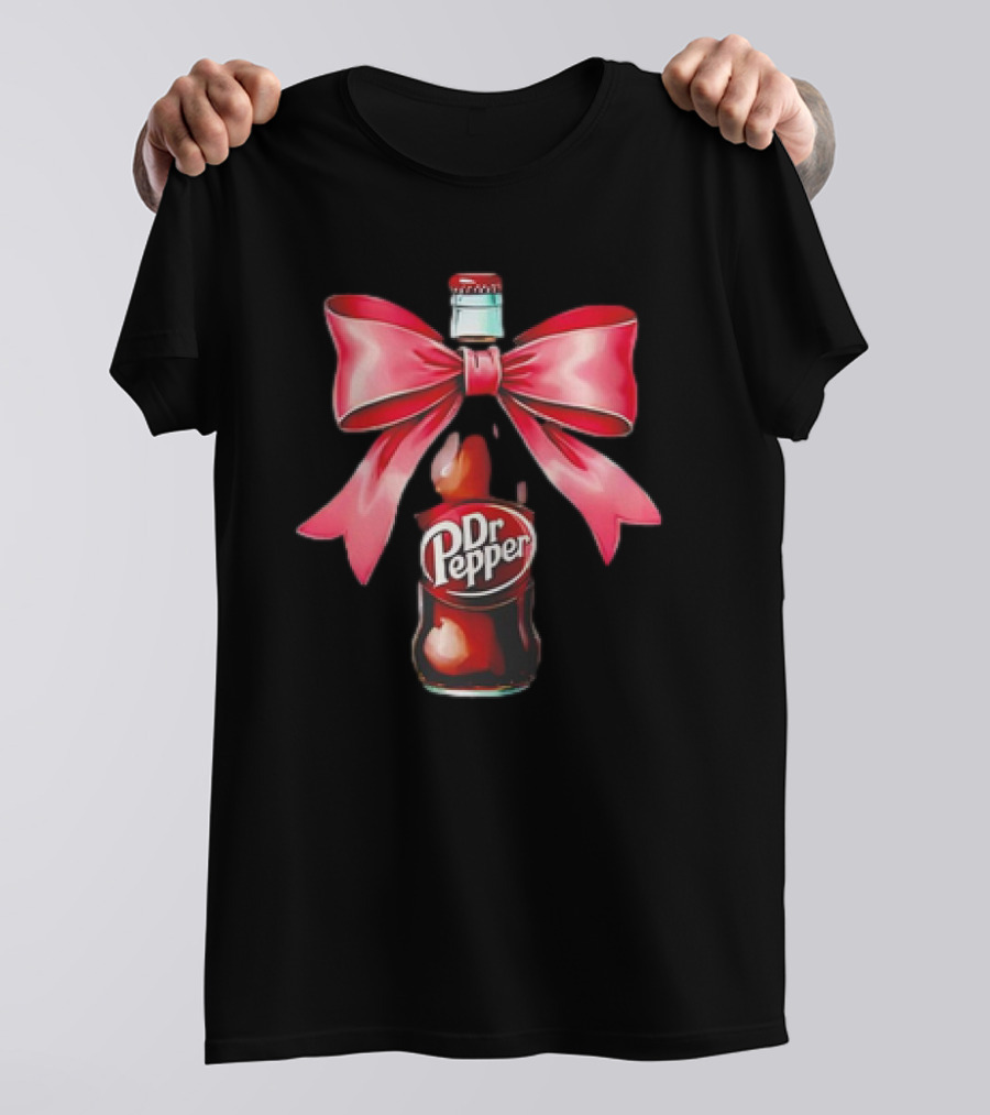 Dr Pepper Bottle With Pink Bow Coquette T-Shirt