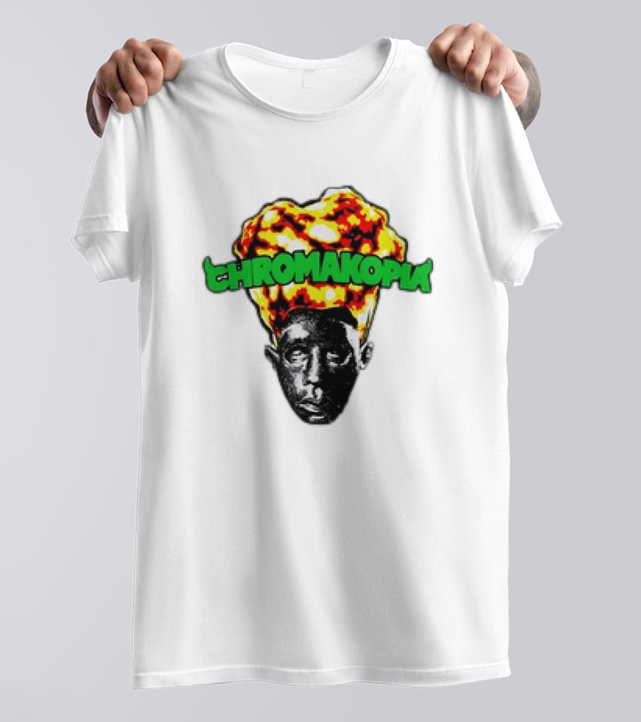 Chromakopia Flaming Head Abstract T-Shirt