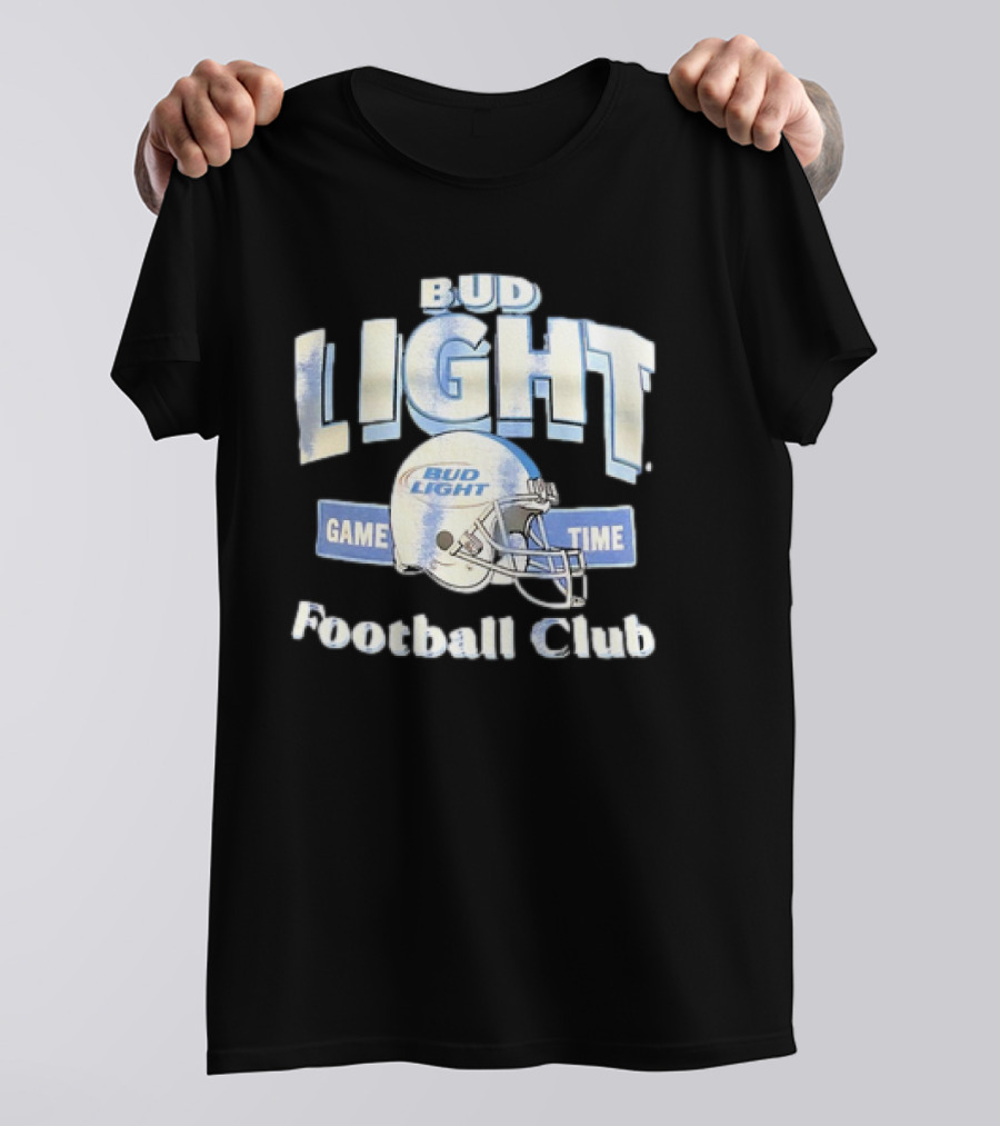 Bud Light Game Time Football Club Helmet T-Shirt