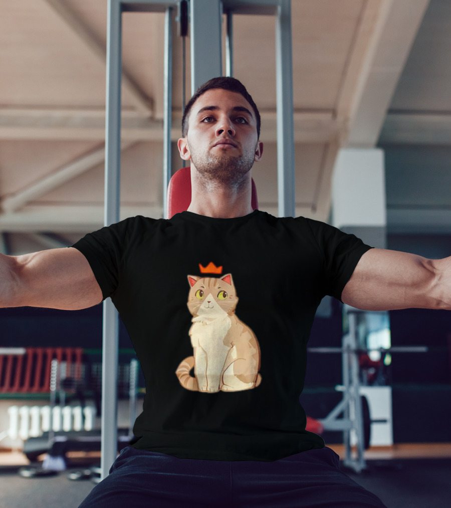 Good Times Cat With Orange Crown T-Shirt