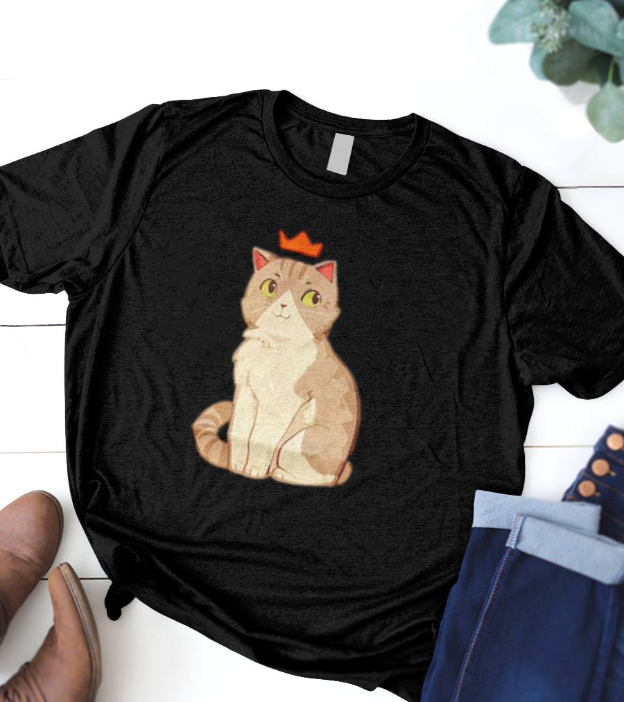 Good Times Cat With Orange Crown T-Shirt