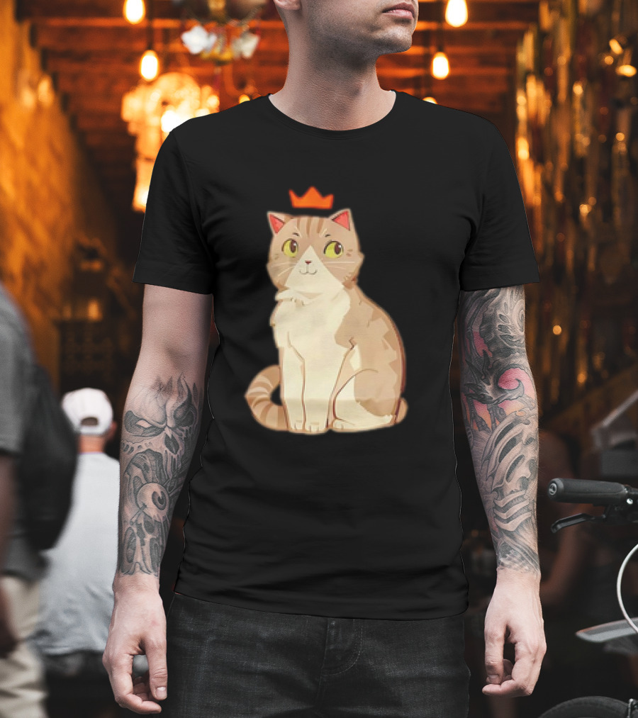 Good Times Cat With Orange Crown T-Shirt