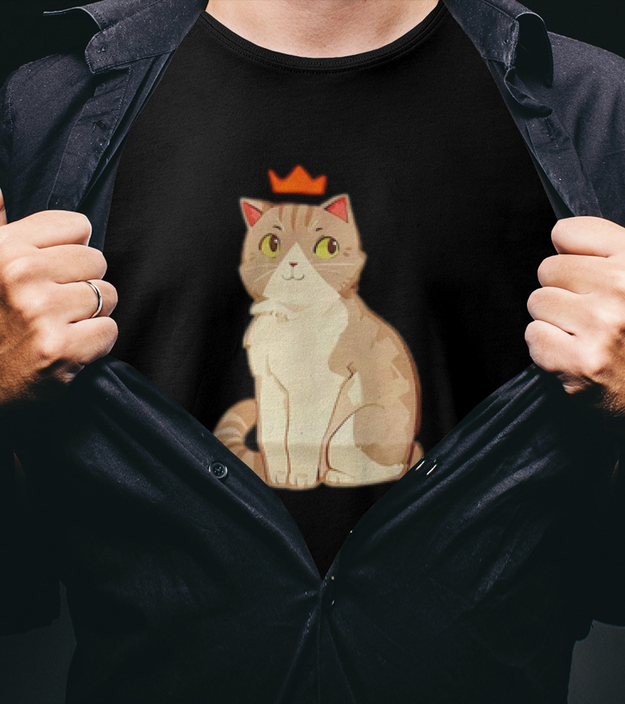 Good Times Cat With Orange Crown T-Shirt
