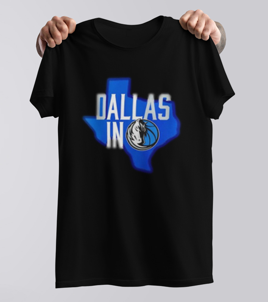 Dallas Mavericks Logo Texas Map Background DALLAS IN T-Shirt