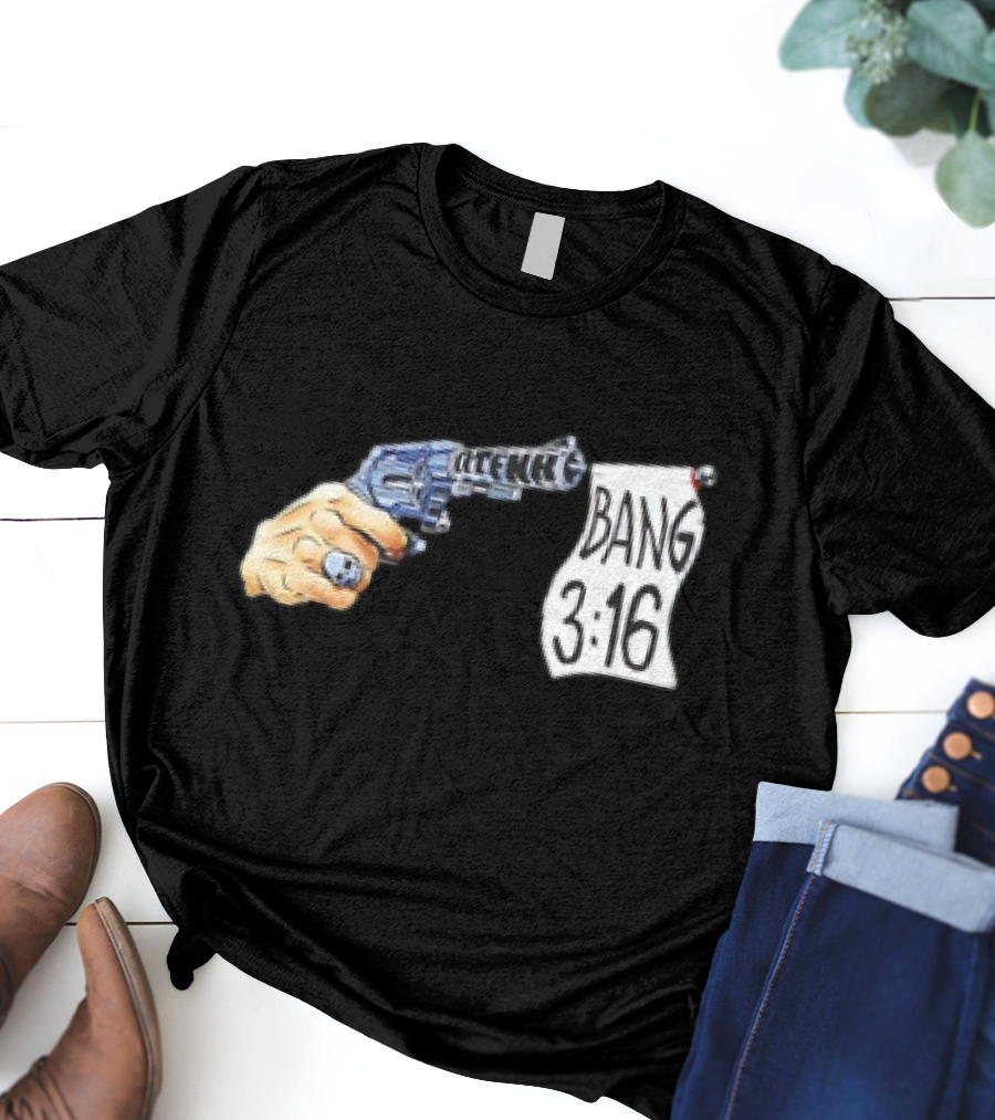 Bang 3 16 Off The Rope Gun Cartoon T-Shirt