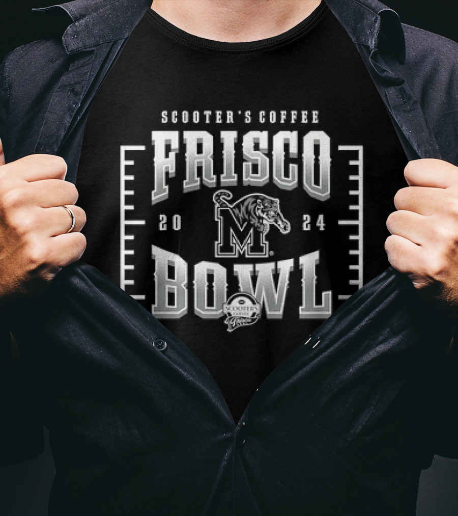 Scooter's Coffee Frisco Bowl Memphis Tigers Football T-Shirt