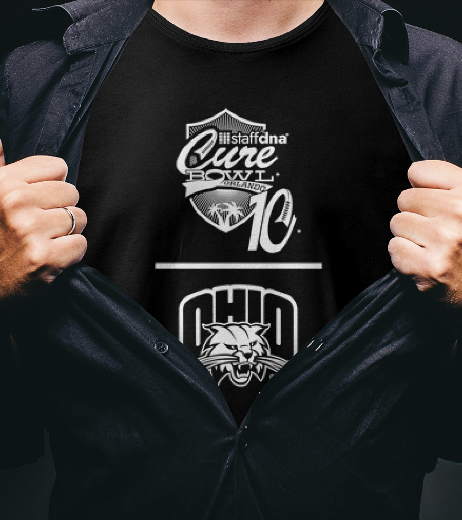 Staffdna Cure Bowl Orlando 10 Ohio Bobcats Football T-Shirt