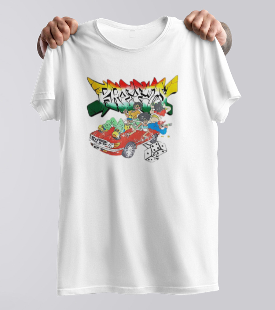 Breezy South Africa Cartoon Car Dice T-Shirt