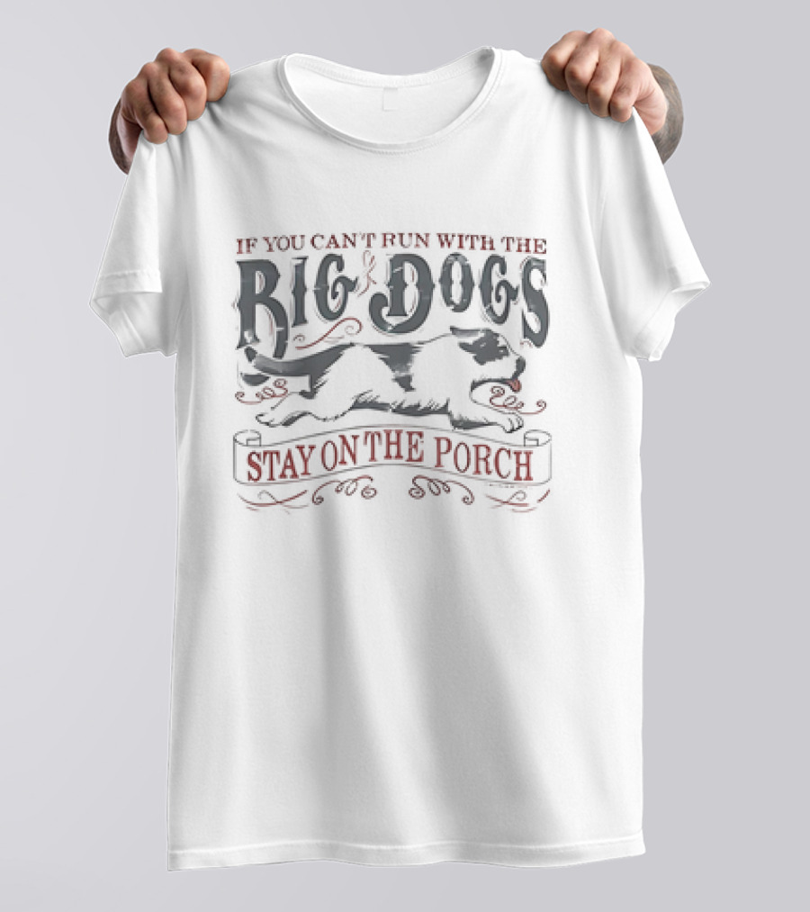 If You Can't Run With The Big Dogs Stay On The Porch Vintage T-Shirt