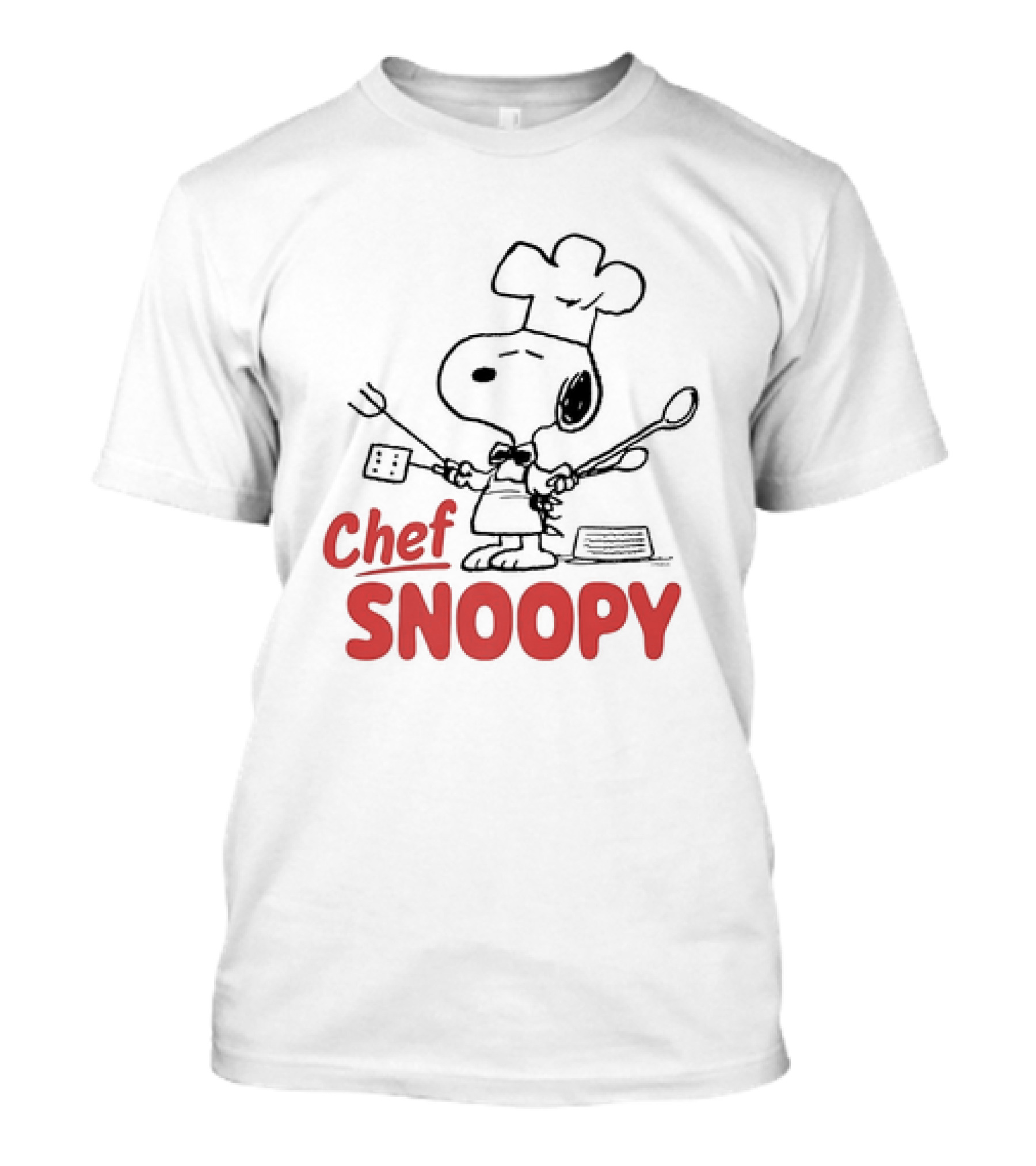 Peanuts Chef Snoopy Cooking Cartoon Character T-Shirt