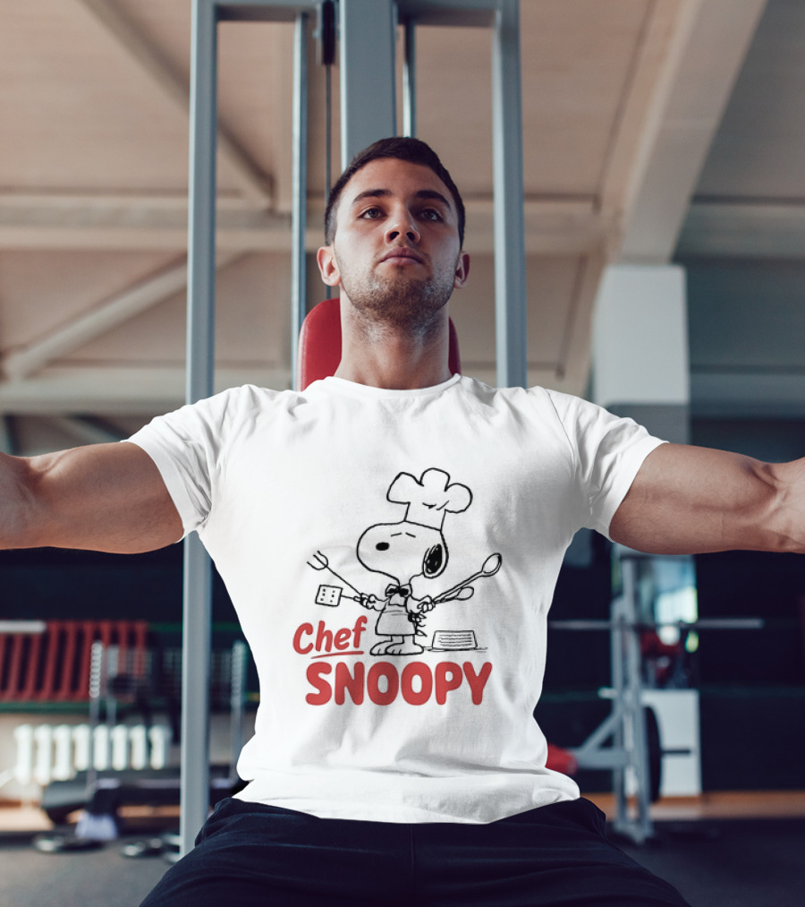 Peanuts Chef Snoopy Cooking Cartoon Character T-Shirt