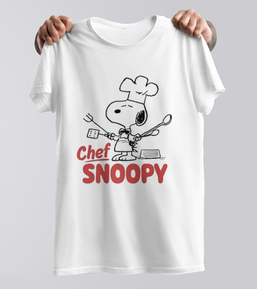 Peanuts Chef Snoopy Cooking Cartoon Character T-Shirt