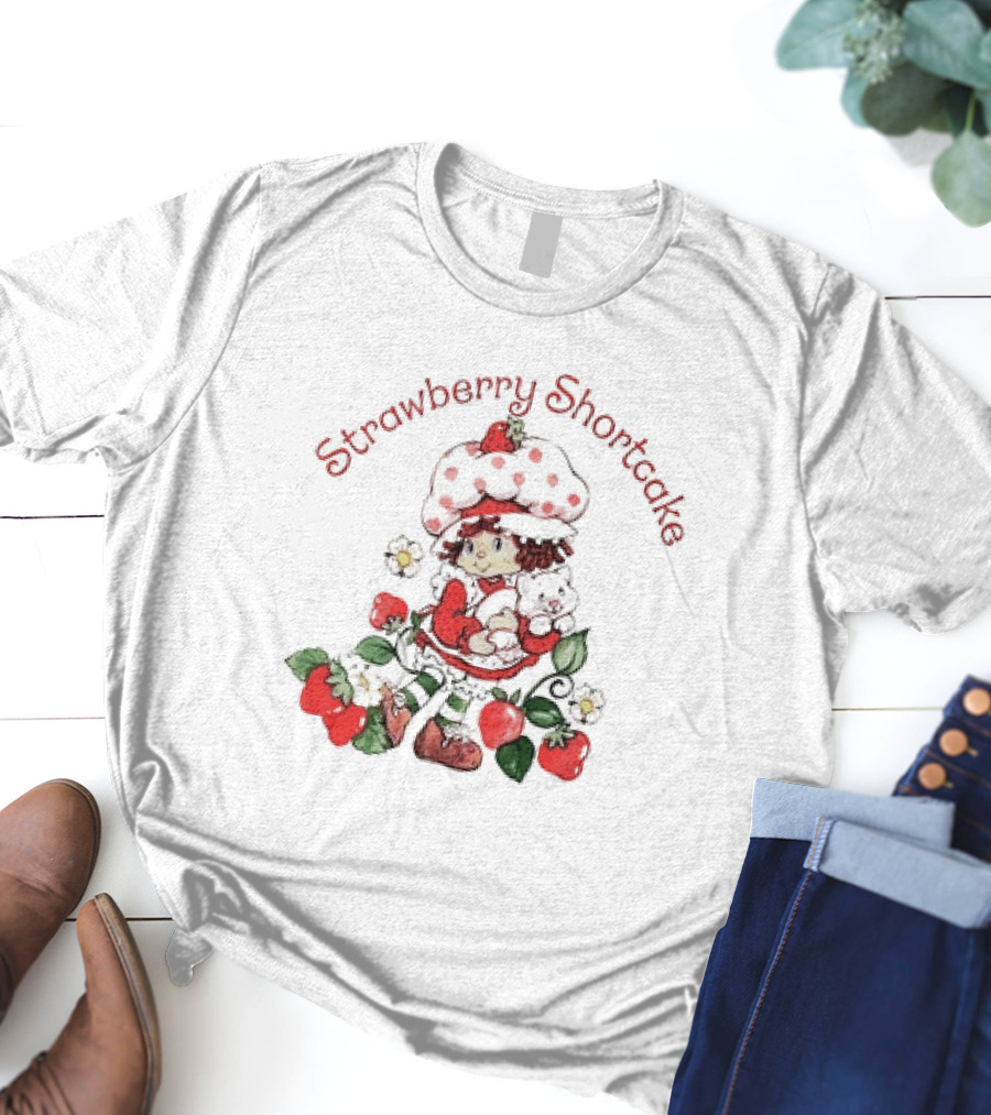 Strawberry Shortcake With Plush Bear And Strawberries T-Shirt