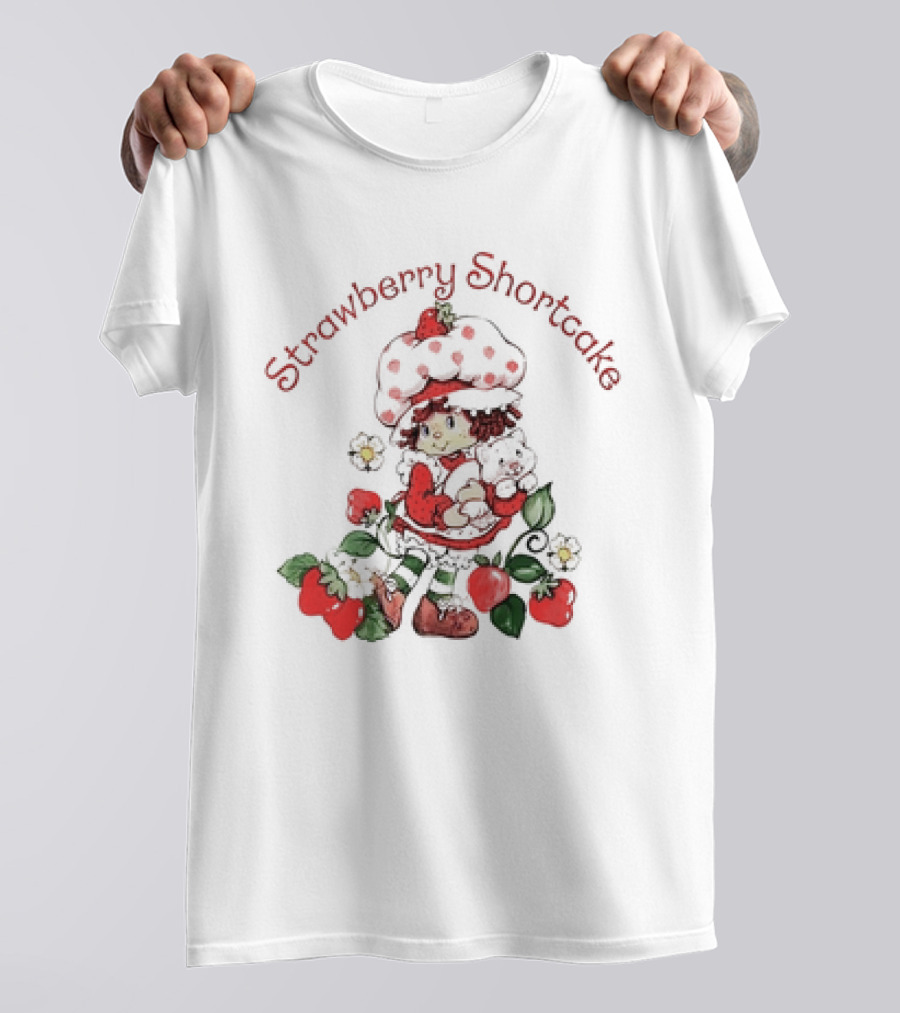 Strawberry Shortcake With Plush Bear And Strawberries T-Shirt