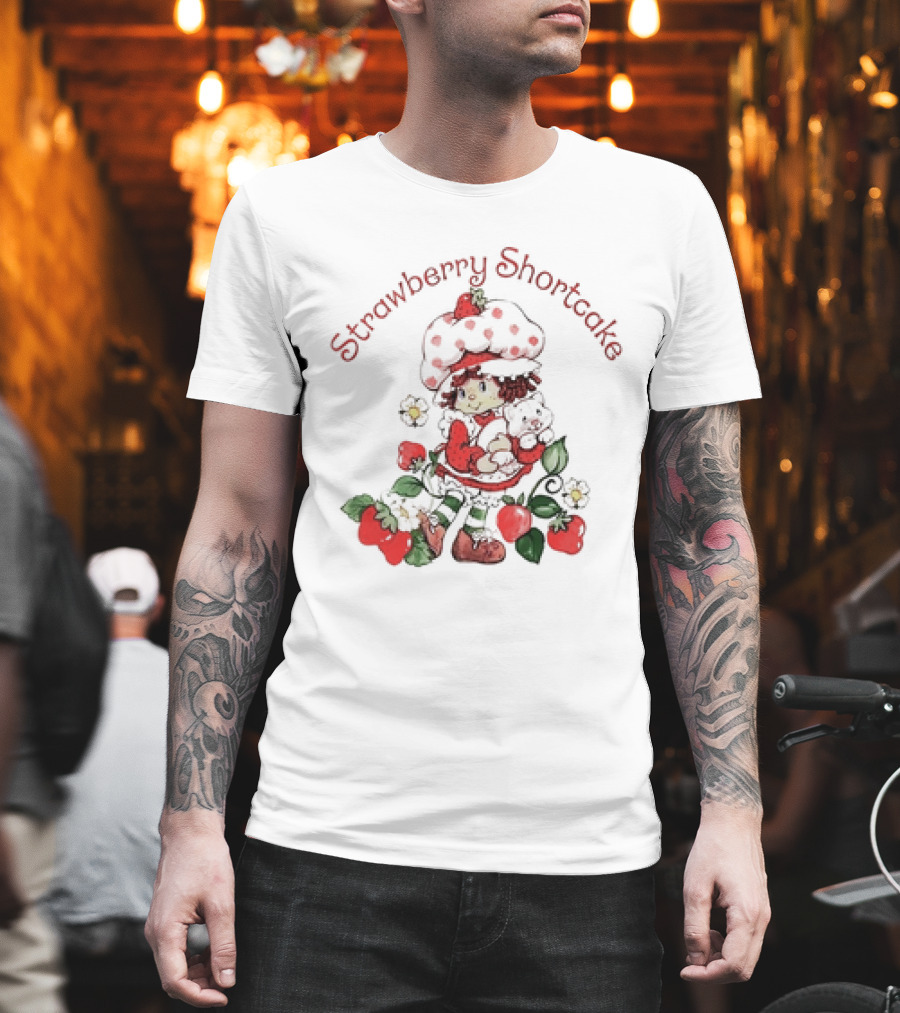 Strawberry Shortcake With Plush Bear And Strawberries T-Shirt