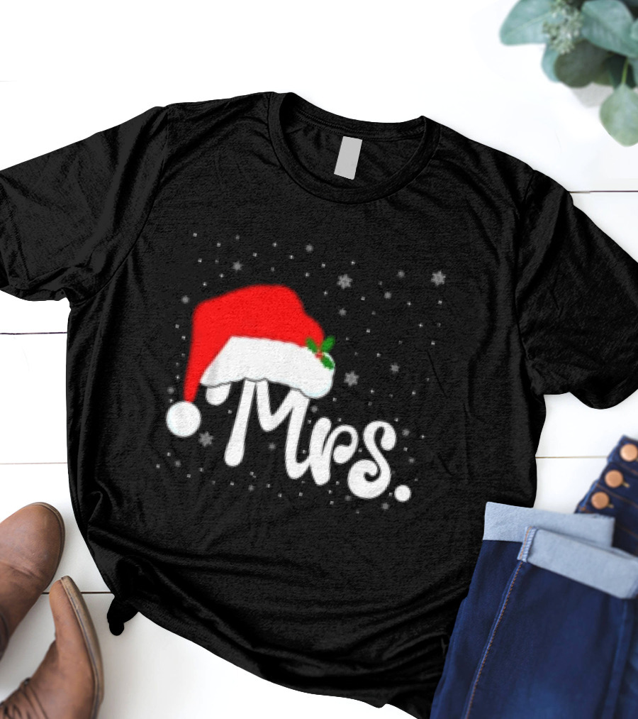 Mrs Santa Claus Christmas Matching Couples T-Shirt