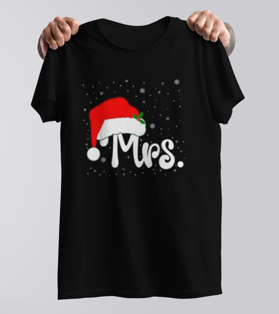 Mrs Santa Claus Christmas Matching Couples T-Shirt