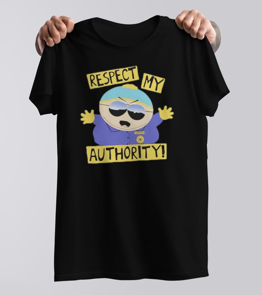 South Park Respect My Authority Cartman Police Badge Sunglasses T-Shirt