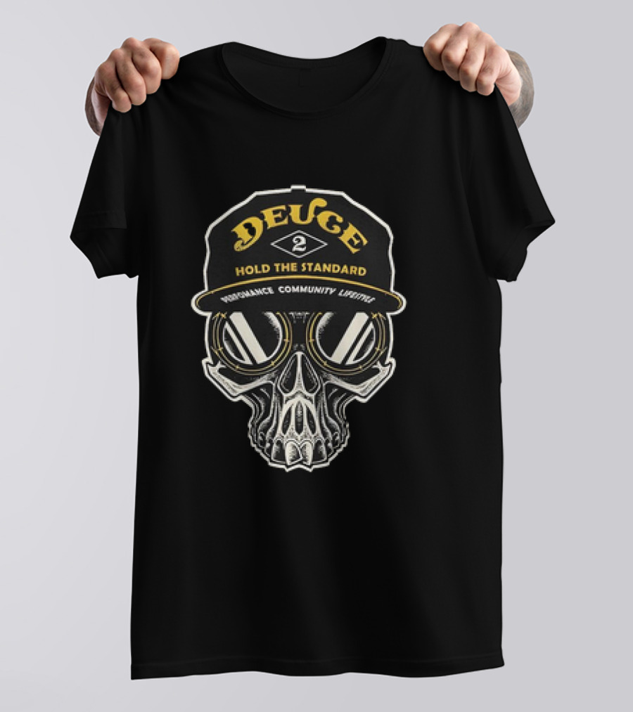 Deuce Hold The Standard Performance Community Lifestyle Skull T-Shirt