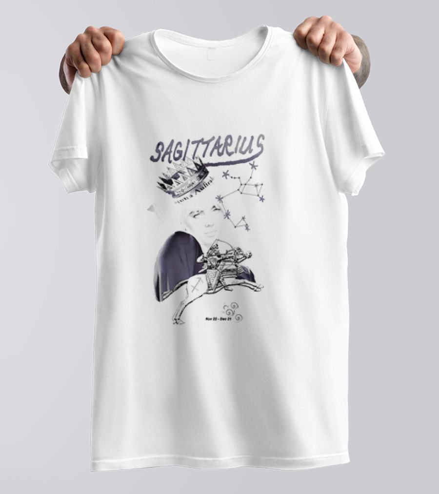 Sagittarius Vintage Crown Constellation Nov 22–Dec 21 T-Shirt