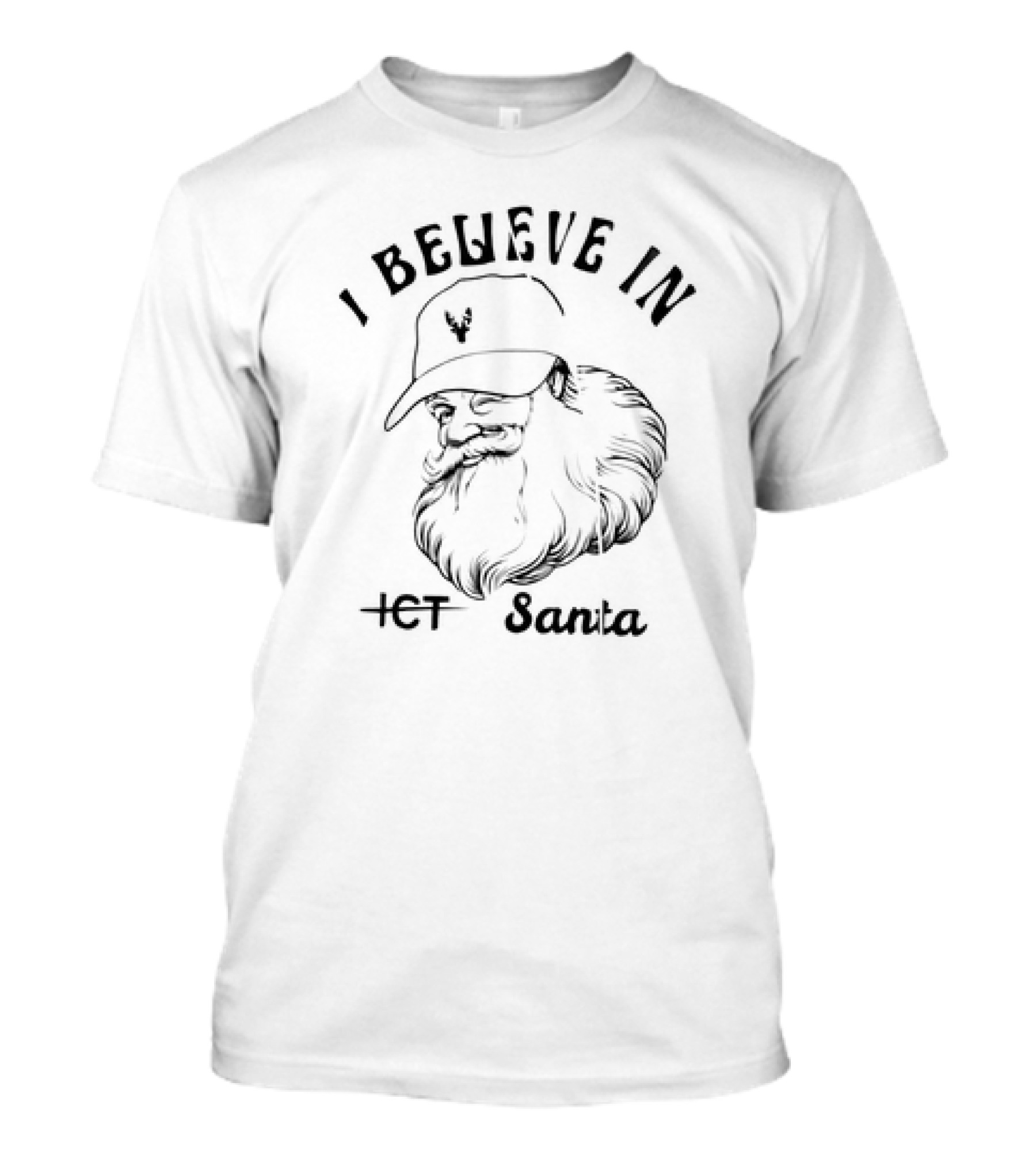 I Believe In Santa Christmas With ICT Logo Hat T-Shirt