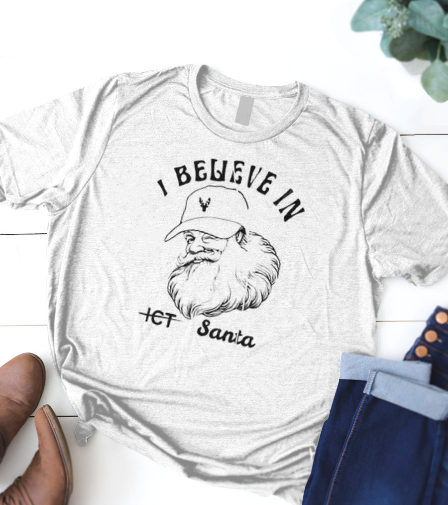 I Believe In Santa Christmas With ICT Logo Hat T-Shirt
