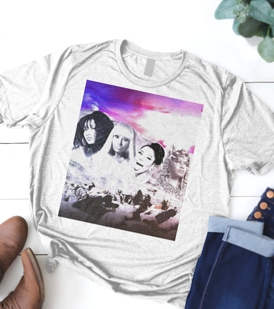 Kingkongkenn My Female Rap Mount Rushmore Nicki Minaj And Rihanna T-Shirt