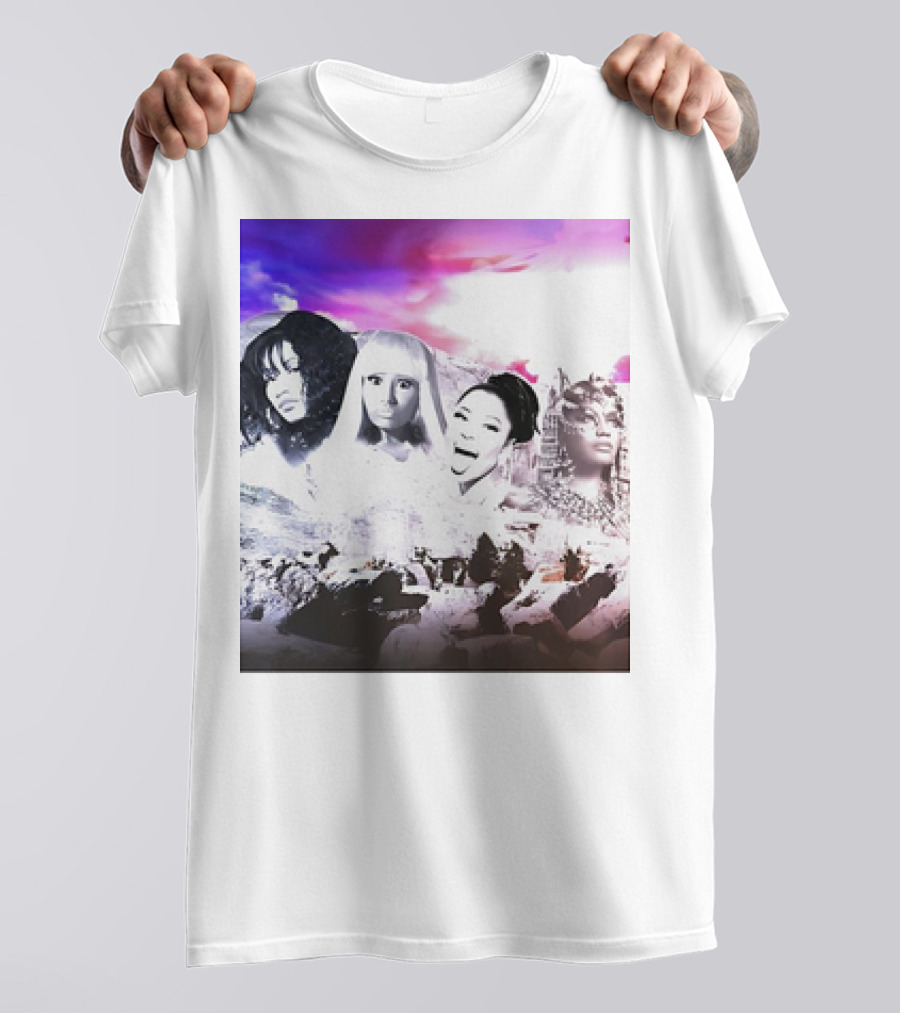 Kingkongkenn My Female Rap Mount Rushmore Nicki Minaj And Rihanna T-Shirt