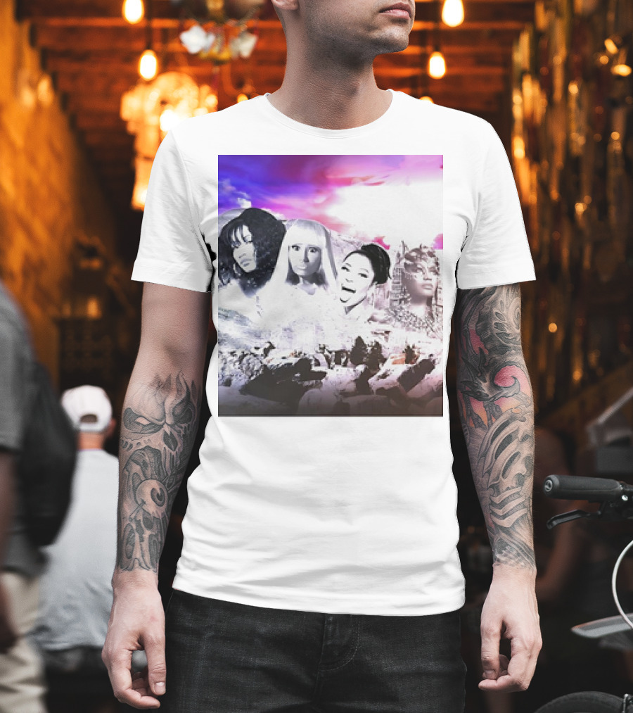 Kingkongkenn My Female Rap Mount Rushmore Nicki Minaj And Rihanna T-Shirt