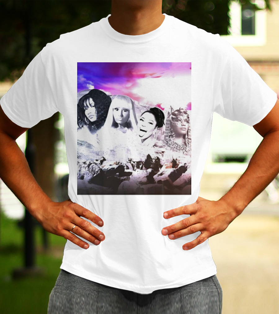 Kingkongkenn My Female Rap Mount Rushmore Nicki Minaj And Rihanna T-Shirt
