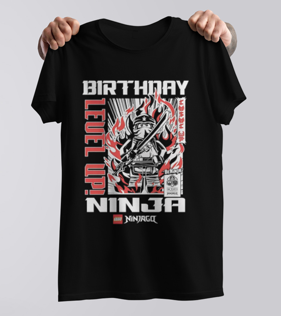 Birthday Level Up Ninja LEGO Ninjago Fire T-Shirt