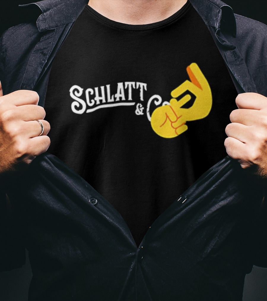 Schlatt And CO Hand Emoji Gesture T-Shirt