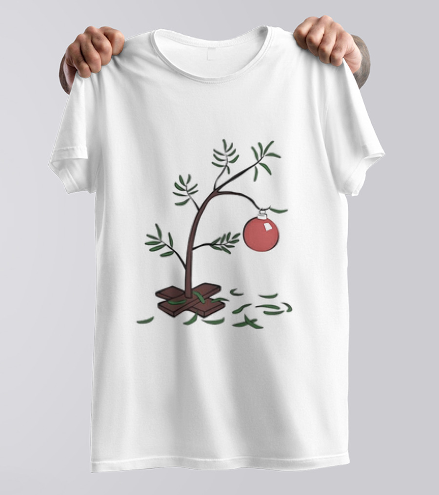 Charlie Brown Christmas Tree Illustration Minimalist T-Shirt