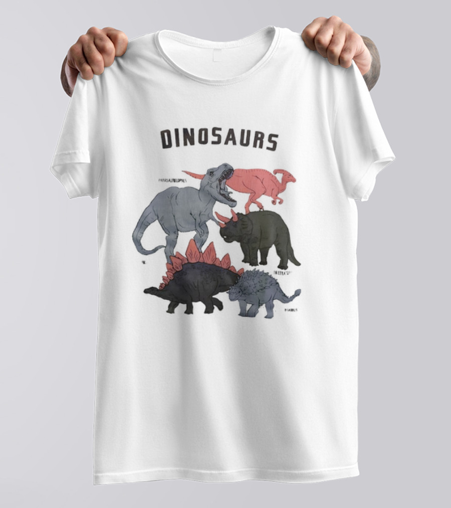 Dinosaurs Parasaurolophus Triceratops Rex Stegosaurus Ankylosaurus T-Shirt