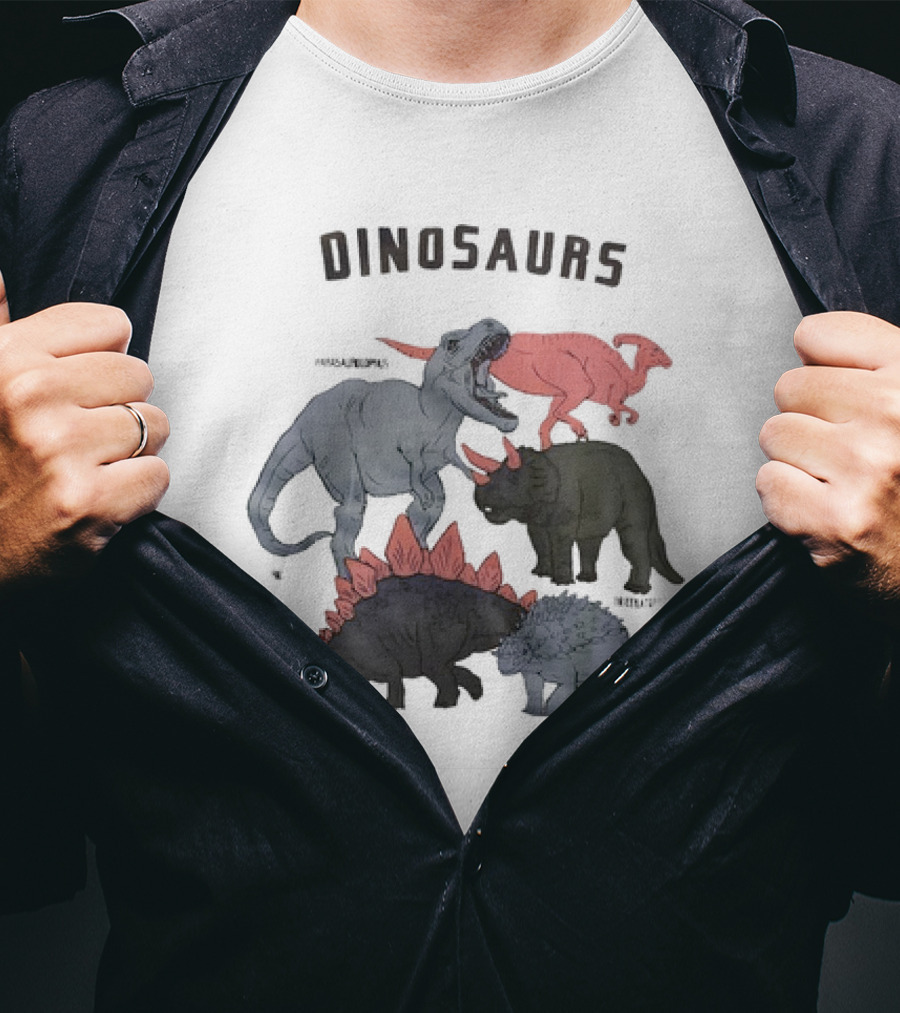 Dinosaurs Parasaurolophus Triceratops Rex Stegosaurus Ankylosaurus T-Shirt