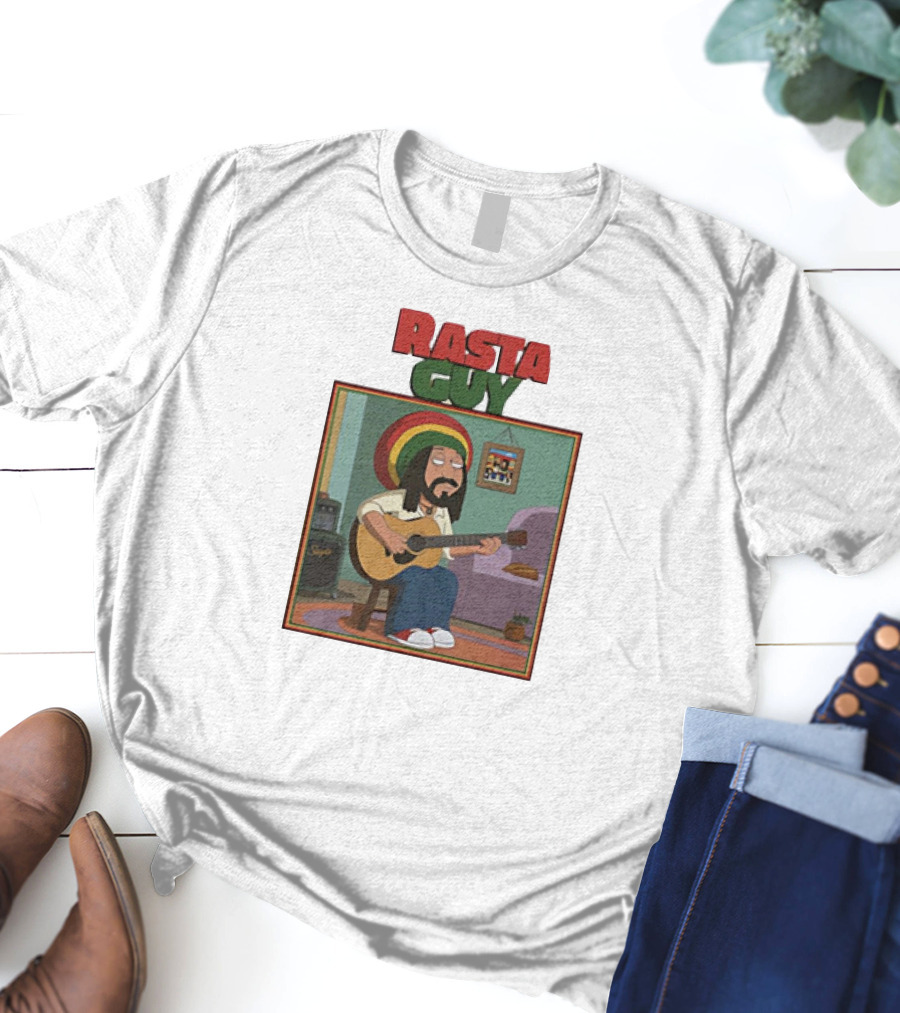 Peter Griffin Playing Guitar With Rasta Hat T-Shirt