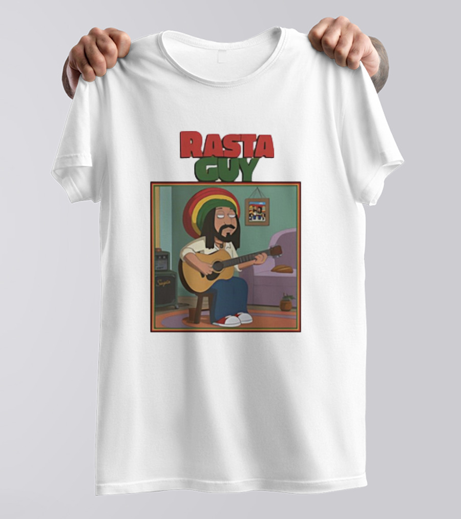 Peter Griffin Playing Guitar With Rasta Hat T-Shirt