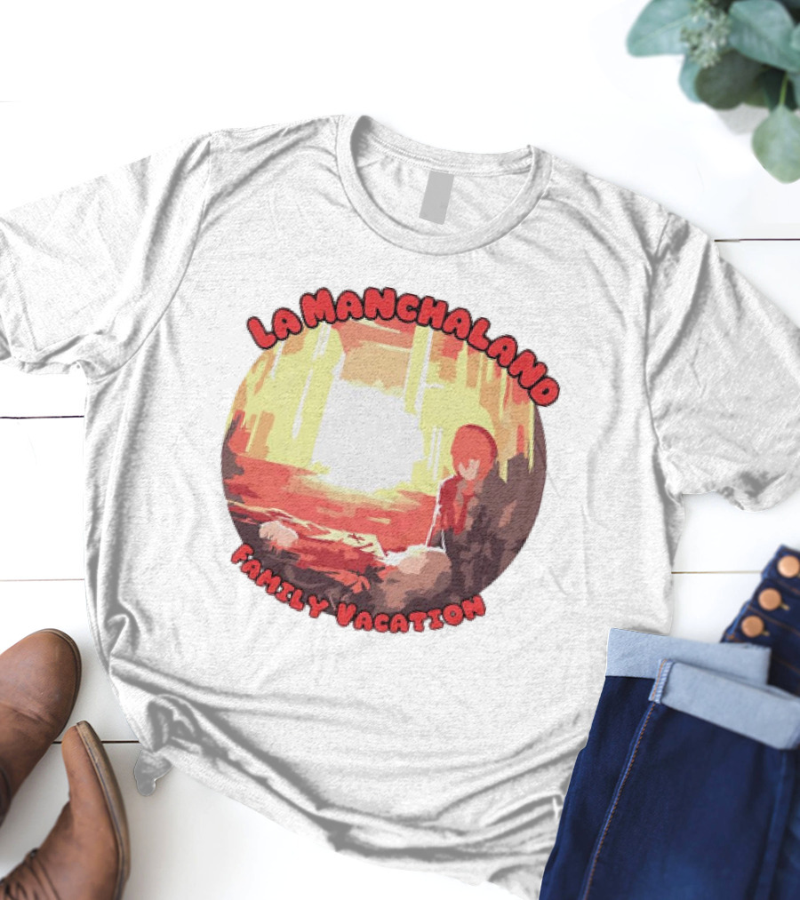 La Manchaland Family Vacation Sci-Fi Adventure Scene T-Shirt